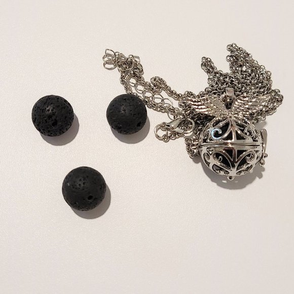 Long Volcanic/Lava Stone Diffuser Necklace - Picture 7 of 9